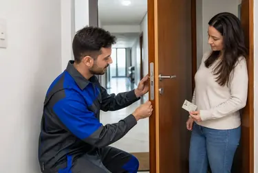 Chaveiro abrindo uma porta com ferramentas especializadas em Anápolis.